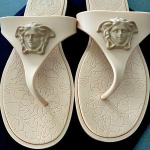 Versace Medusa flip flops,